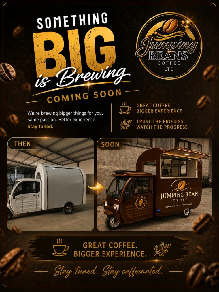 Something big is brewing — a new Jumping Beans coffee truck coming soon